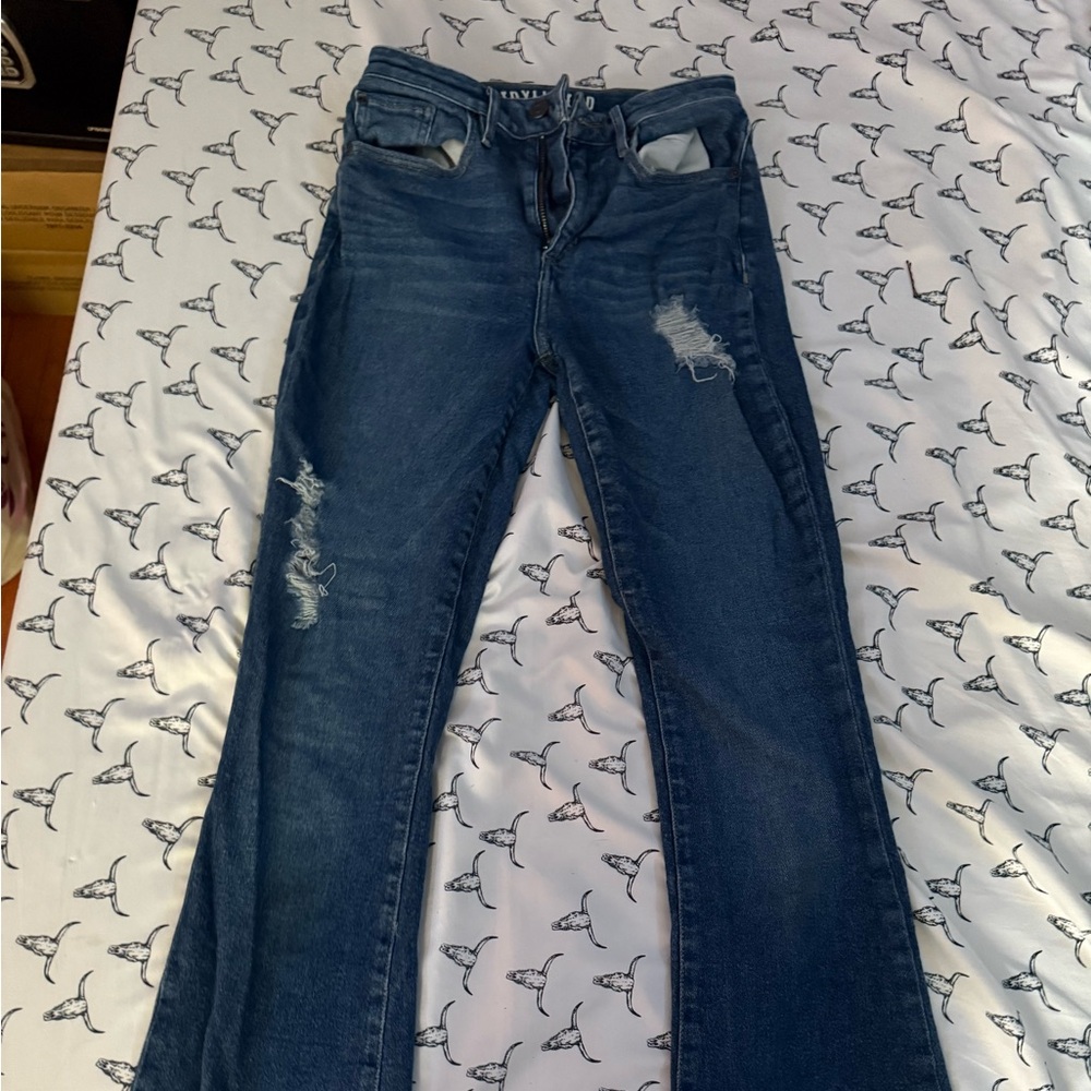 Idyllwind Blue Denim Jeans with Unique Print